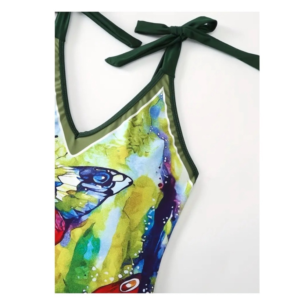 One Piece Swimsuit with Coordinating Wrap Sarong Coverup NWT - Picture 10 of 15